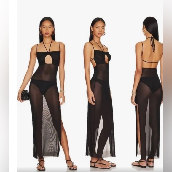 Weworewhat Mesh strappy maxi dress size S - Picture 2 of 5